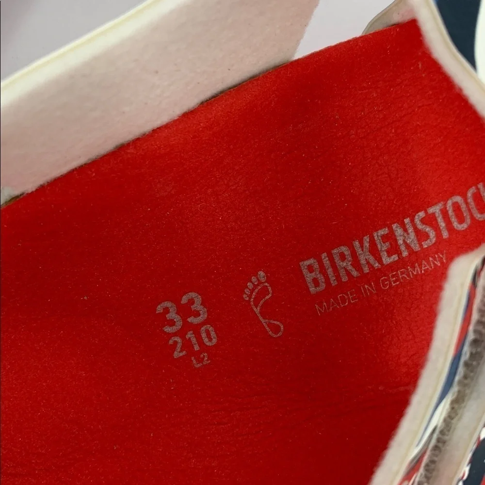 Birkenstock Palu sandals back strap adjustable boys Dino Camo red blue new 33 2